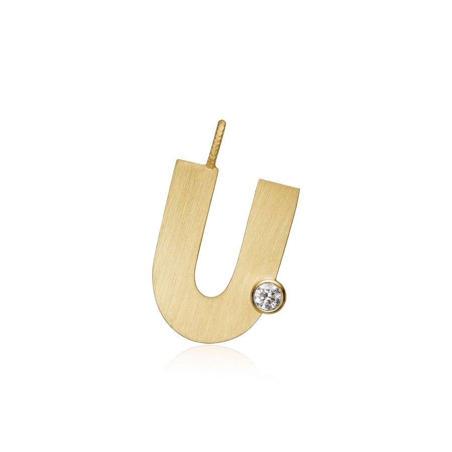 Smykker Dulong Fine Jewelr | Letter U Diamond Vedhaeng