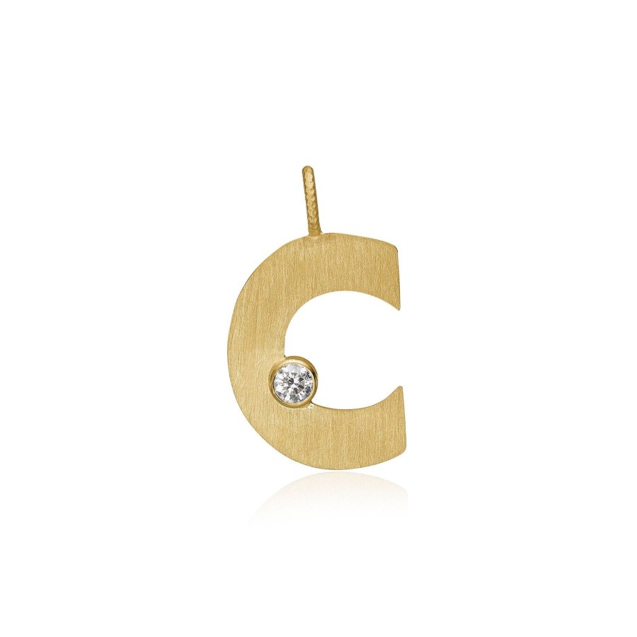 Smykker Dulong Fine Jewelr | Letter C Diamond Vedhaeng