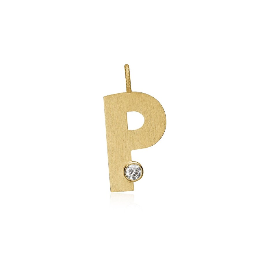 Smykker Dulong Fine Jewelr | Letter P Diamond Vedhaeng