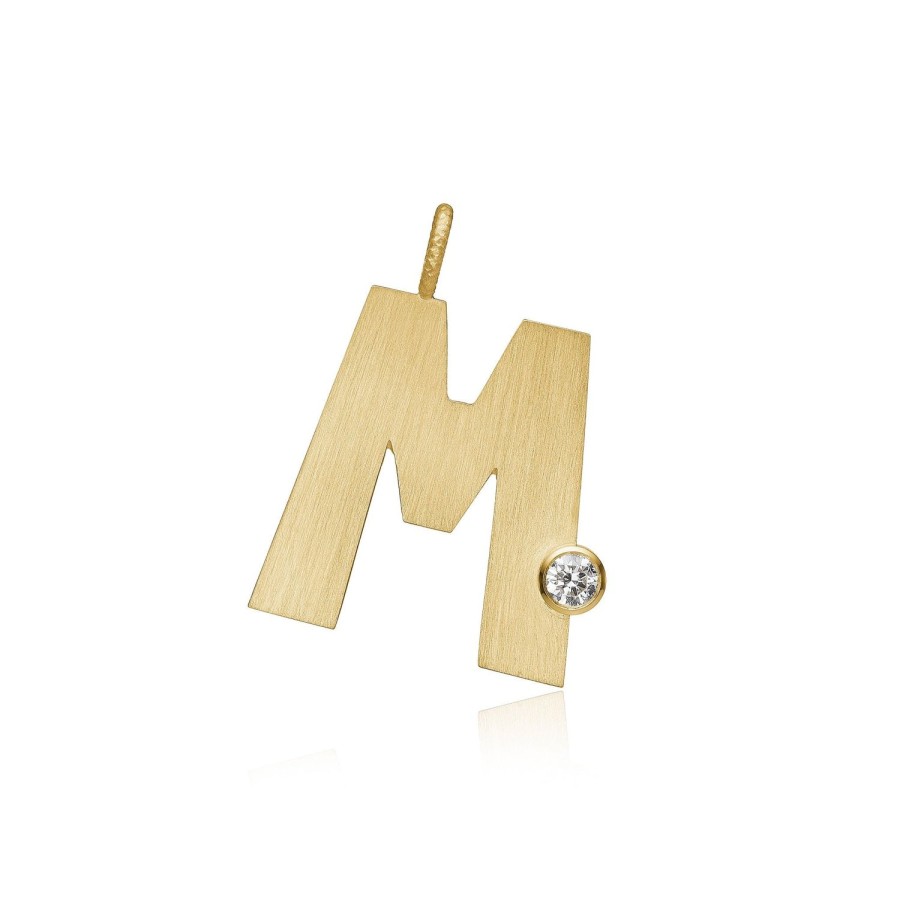 Smykker Dulong Fine Jewelr | Letter M Diamond Vedhaeng