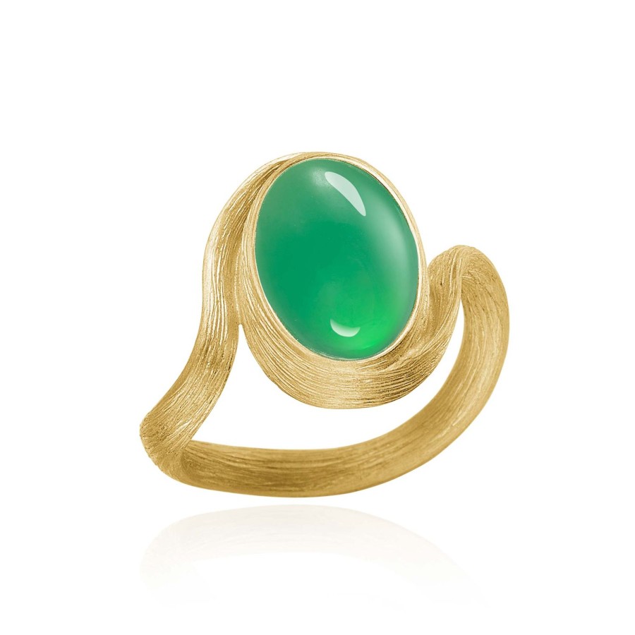 Smykker Dulong Fine Jewelr | Vega Ring Med Krysopras · Lille