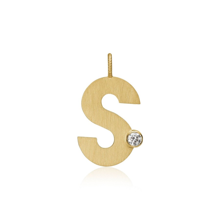 Smykker Dulong Fine Jewelr | Letter S Diamond Vedhaeng