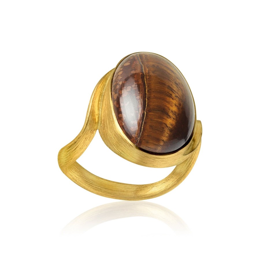 Smykker Dulong Fine Jewelr | Vega Ring Med Tigeroje · Stor